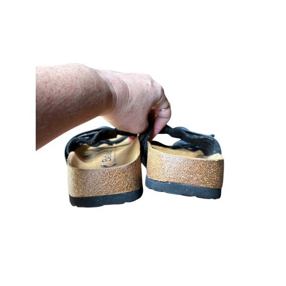 Betula Birkenstock Granada Black Strappy Slip On Adjustable Sandal - W10/M8 - Picture 9 of 10